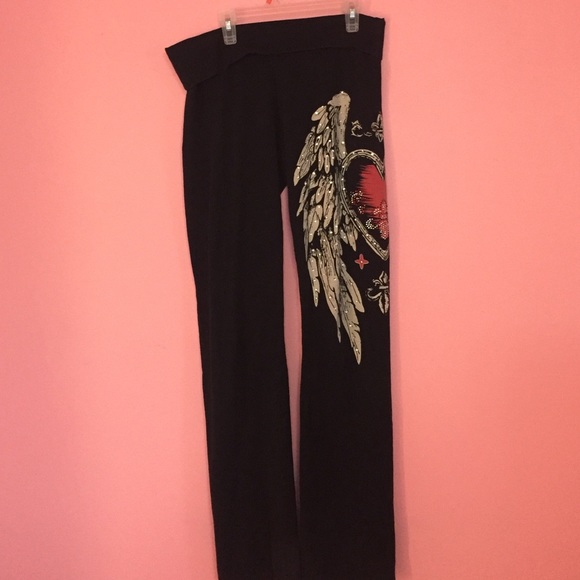 Vintage fold over flare leggings - Picture 2 of 4